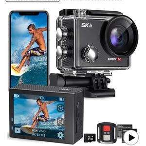 5K Ultra HD Action Camera with Remote - Black
